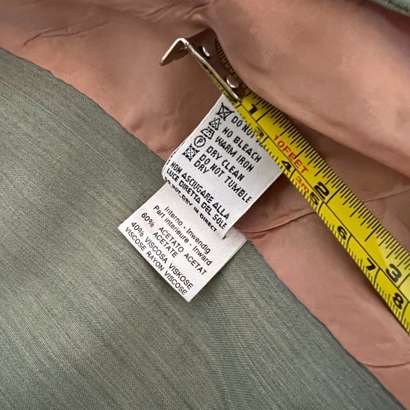 United Colours of Benetton green teal blazer with hole at back - Picture 8 of 10